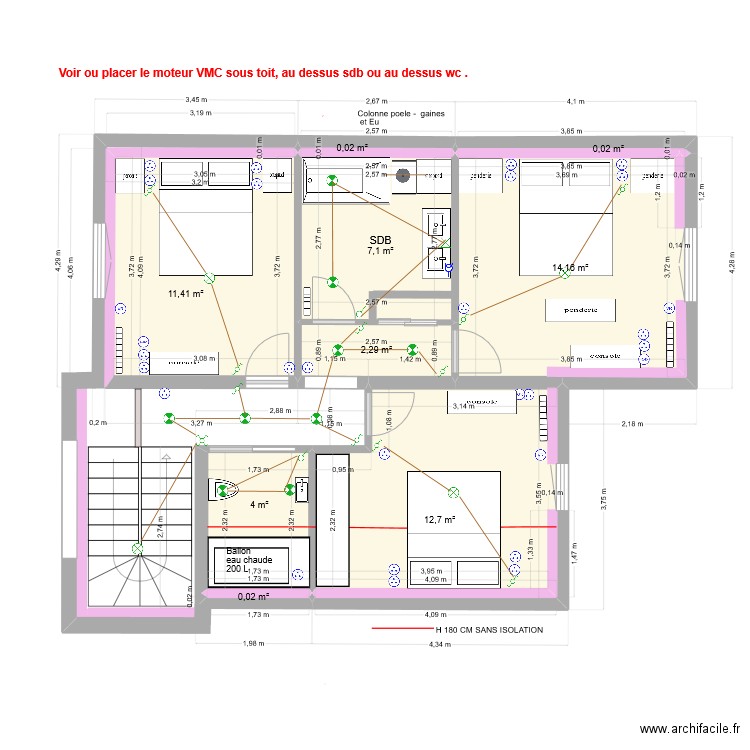 NBA R+1 Electricité. Plan de 0 pièce et 0 m2