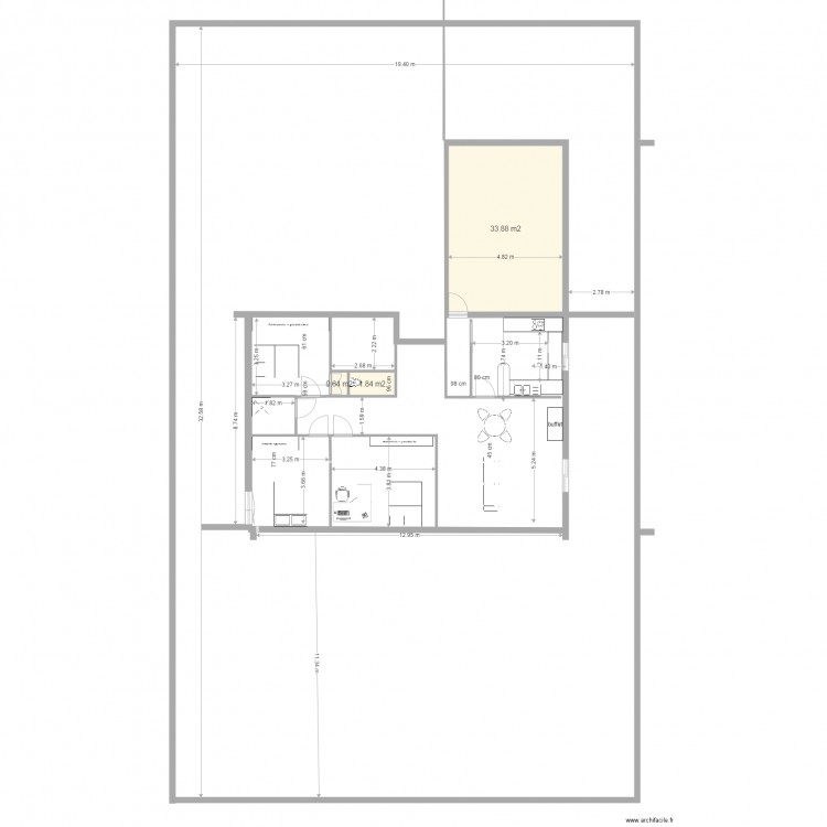 PLAN TERRAIN EN LARGEUR CHANGT DE SENS CORRIGE. Plan de 0 pièce et 0 m2