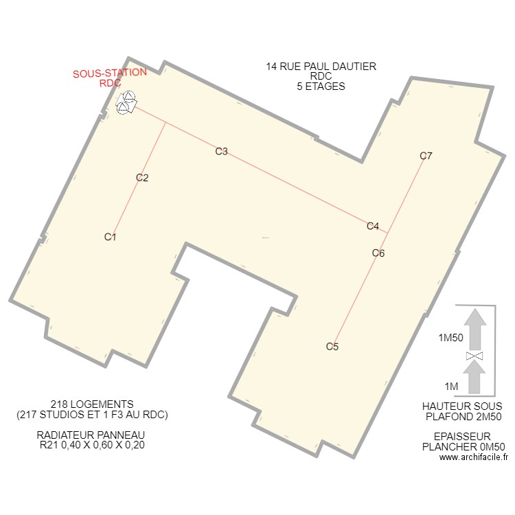 IRP PAUL DAUTIER VELIZI VILLACOUBLAY. Plan de 1 pièce et 1023 m2