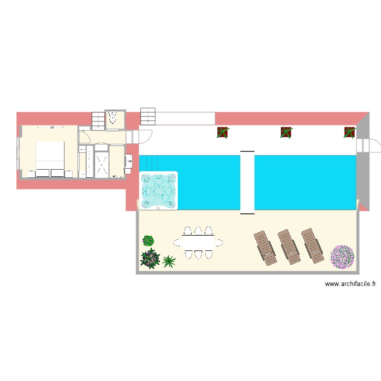 Extension garage. Plan de 0 pièce et 0 m2