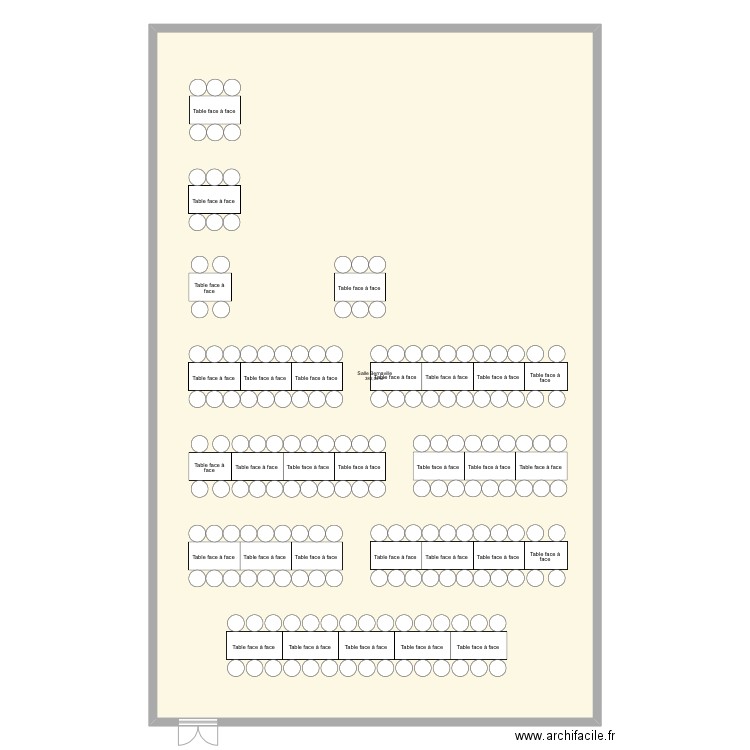 Mariage . Plan de 1 pièce et 382 m2