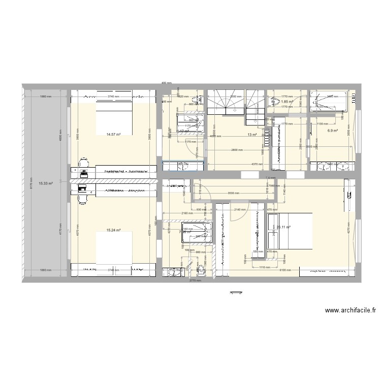 102 Etage 1 version 7. Plan de 0 pièce et 0 m2