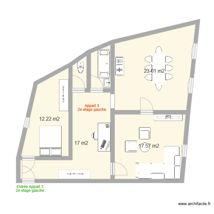 BAUMANN. Plan de 0 pièce et 0 m2