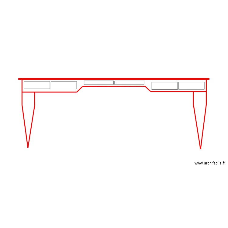 bureau Lawrence4 TIROIRS. Plan de 0 pièce et 0 m2