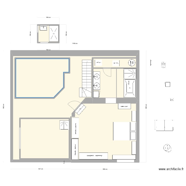 Appart Gavelière new RDJ new sdb 17 avril 3. Plan de 0 pièce et 0 m2