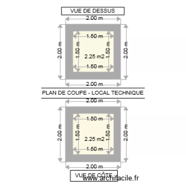 Local Technique. Plan de 