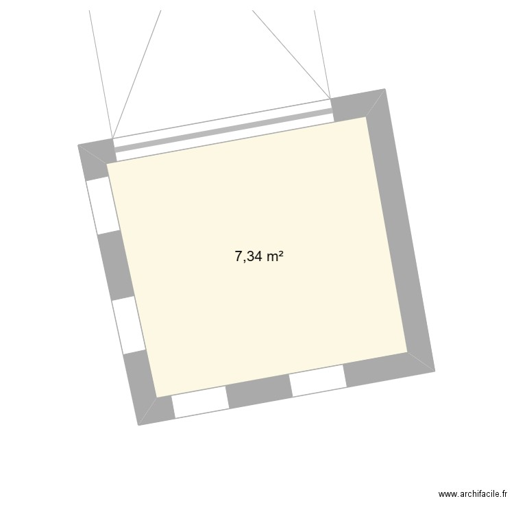 test maison. Plan de 1 pièce et 7 m2