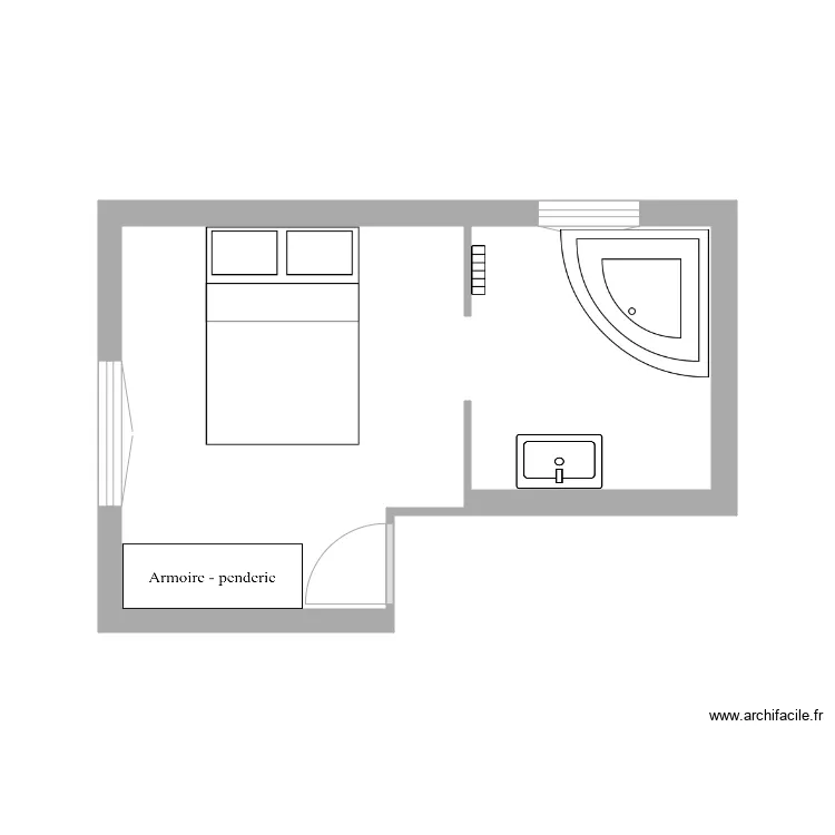chambre parentale étage. Plan de chambre parentale étage. Plan de