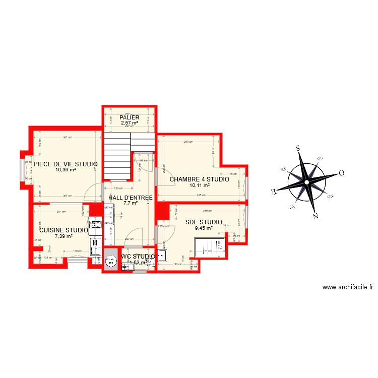 BI 7506 STUDIO PASCAL. Plan de 0 pièce et 0 m2