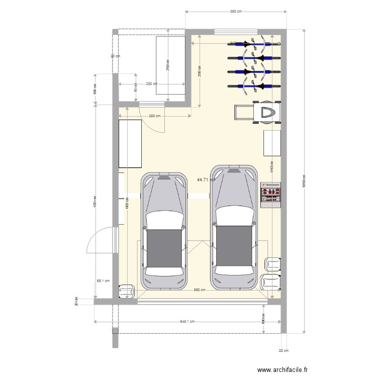 Garage Variante 1 GH Test 1. Plan de 0 pièce et 0 m2