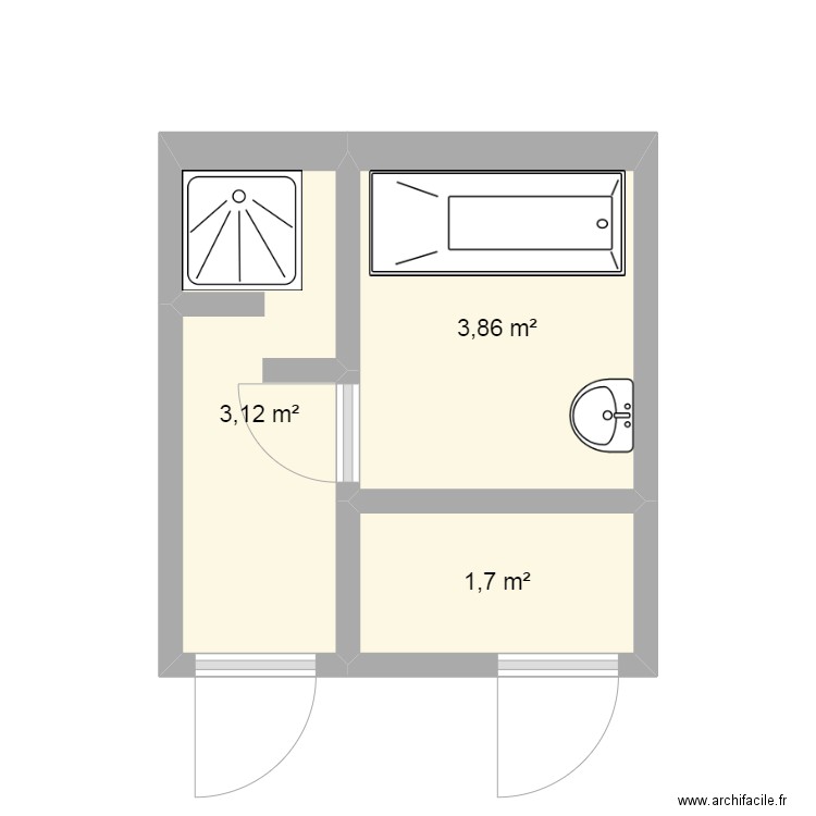 SDB TEMPO    EXISTANT. Plan de 0 pièce et 0 m2