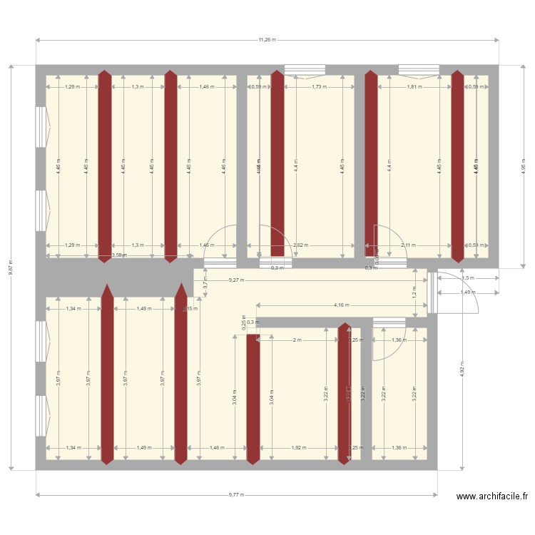 Appartement  Augustins Poutres. Plan de 0 pièce et 0 m2