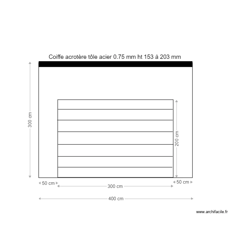 Fa&ccedil;ade avant garage PCMI5. Plan de 
