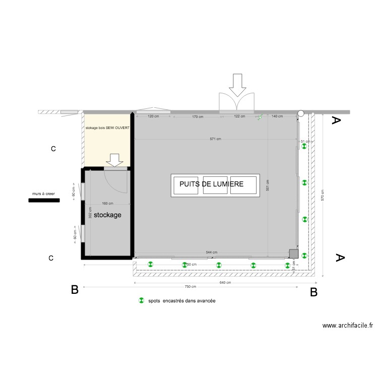 projet extension . Plan de 0 pièce et 0 m2