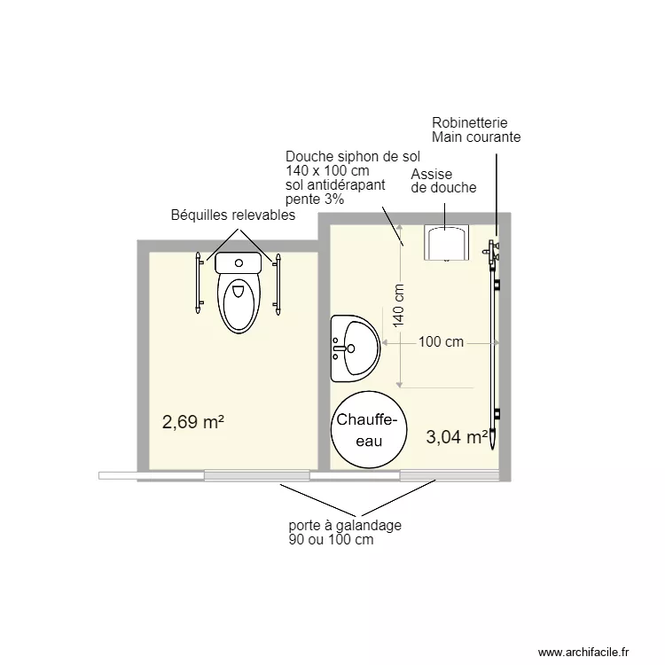 Untereiner SDB projet 1. Plan de 