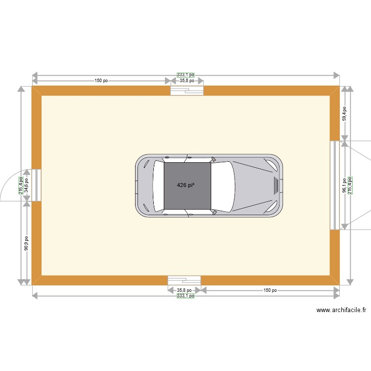 garage 24 montée krieghoff  shefford. Plan de 1 pièce et 40 m2