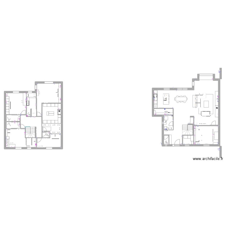 Beuvelet prises. Plan de 20 pièces et 241 m2