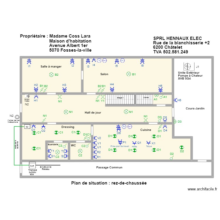 lara fosses rez. Plan de 0 pièce et 0 m2