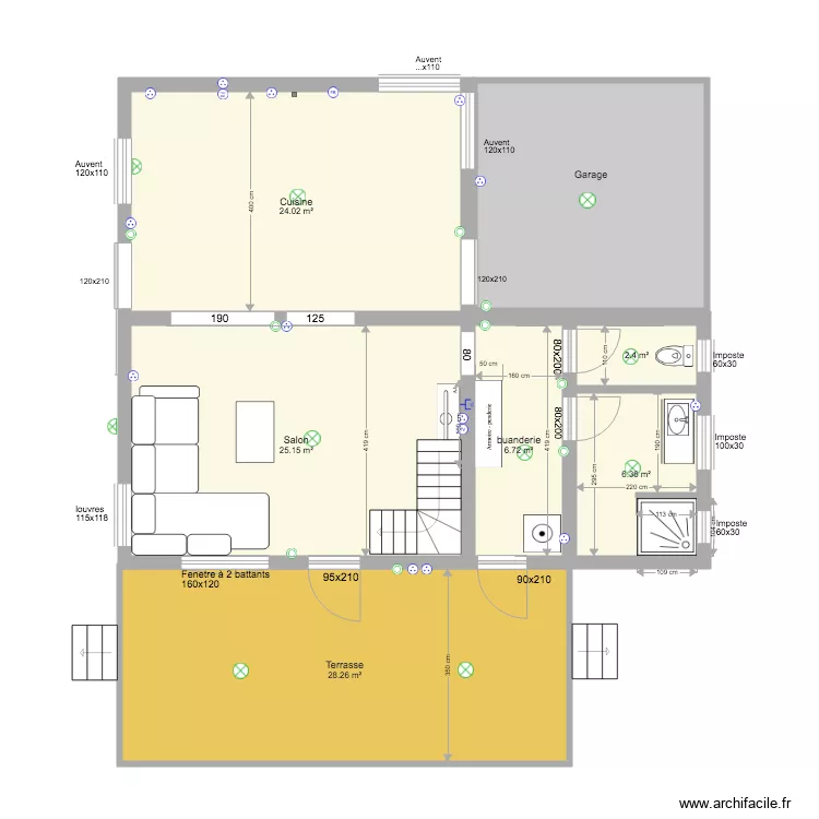 Bungalow principal . Plan de Bungalow principal . Plan de