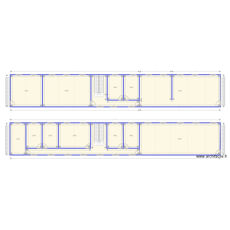 BPC. Plan de 14 pièces et 452 m2