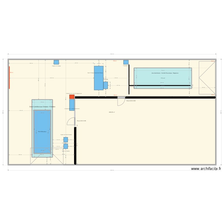 Centre 54 v1. Plan de 4 pièces et 361 m2