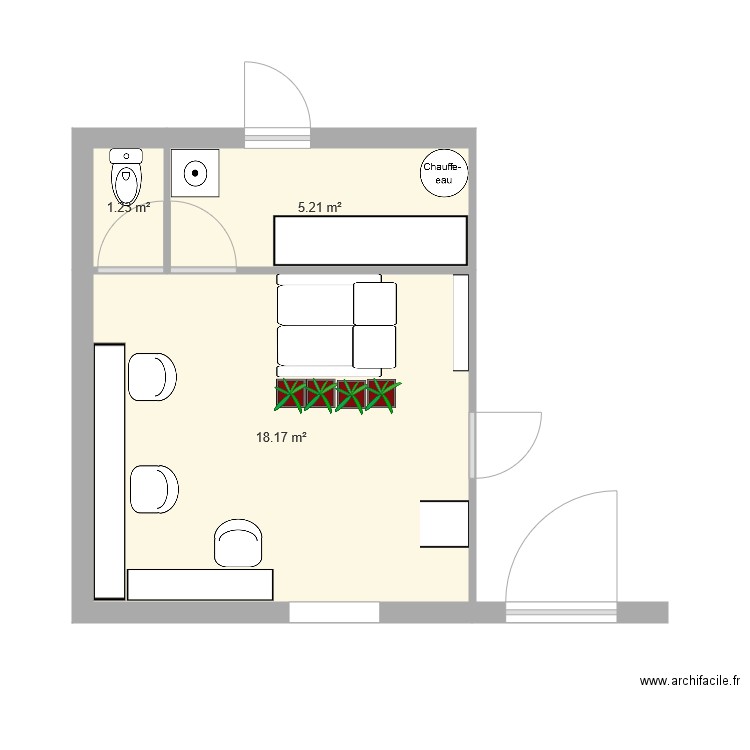 salon vic sans agrandir 2. Plan de 0 pièce et 0 m2