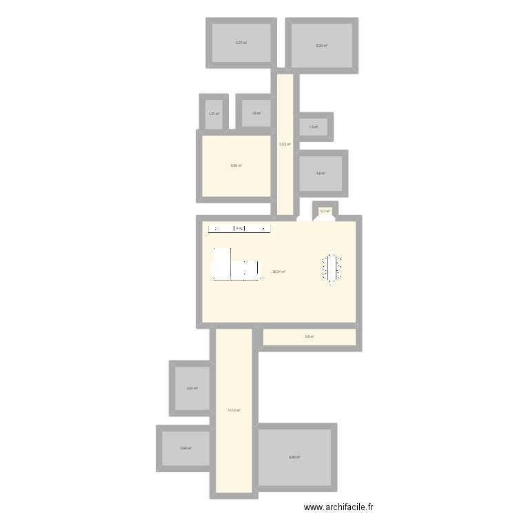 Appart Chens. Plan de 0 pièce et 0 m2