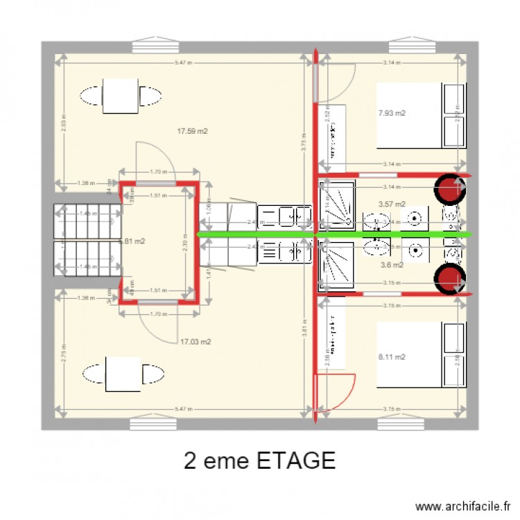 Montesquieu 2 éme étage plan de masse 30 oct 2019. Plan de 0 pièce et 0 m2