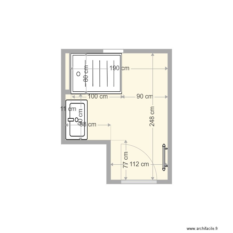 SDB NAVIERE 2. Plan de 0 pièce et 0 m2