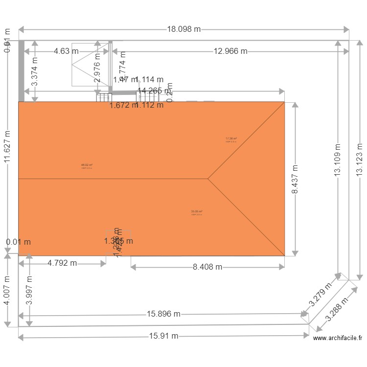 capefigue2init. Plan de 3 pièces et 100 m2