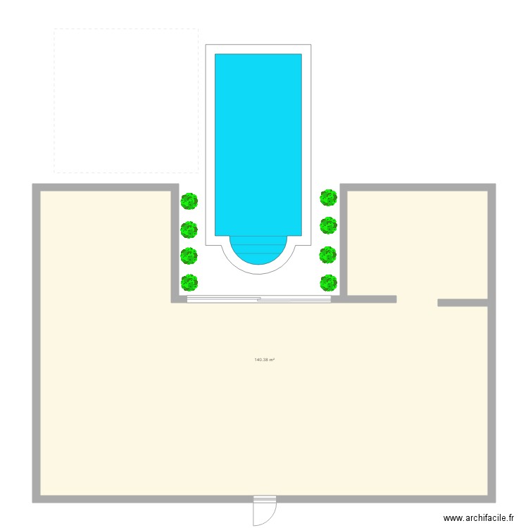 maison piscine . Plan de 0 pièce et 0 m2