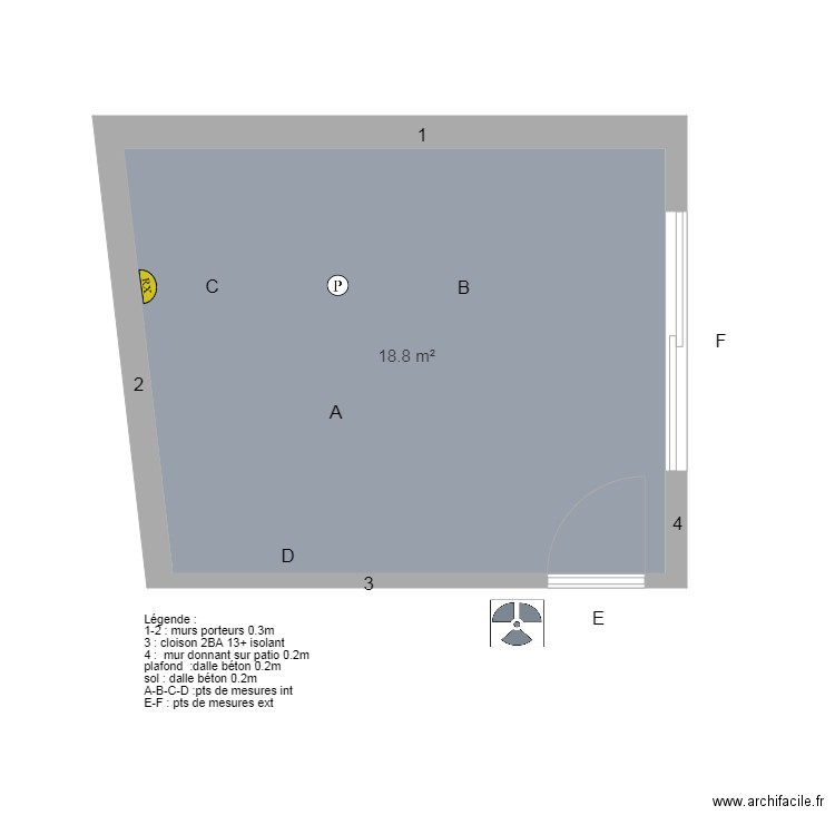 cabinet 1. Plan de 0 pièce et 0 m2