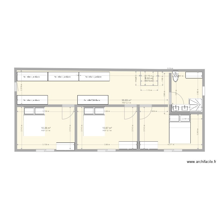 etage. Plan de 0 pièce et 0 m2