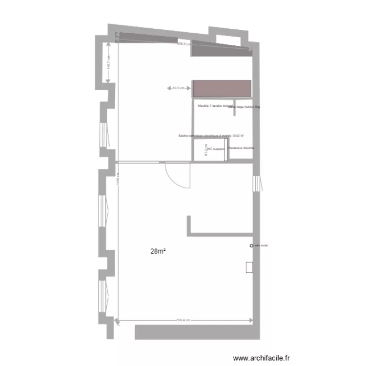 quai arloingimplantcloisons. Plan de 