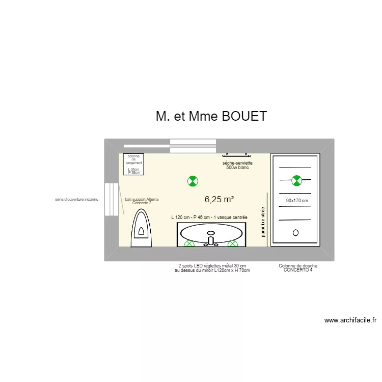 BOUET. Plan de 