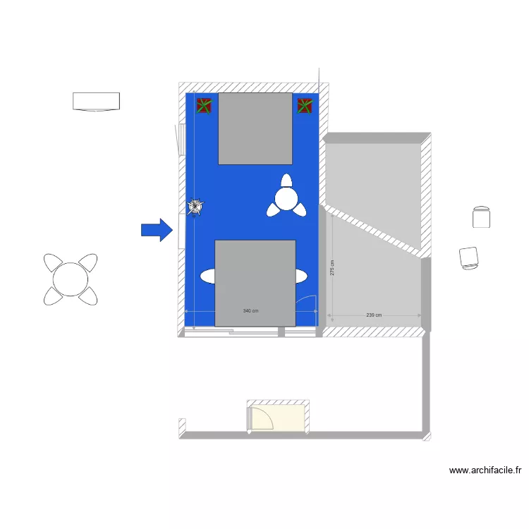 LOCAL EX AVIS REVU . Plan de 