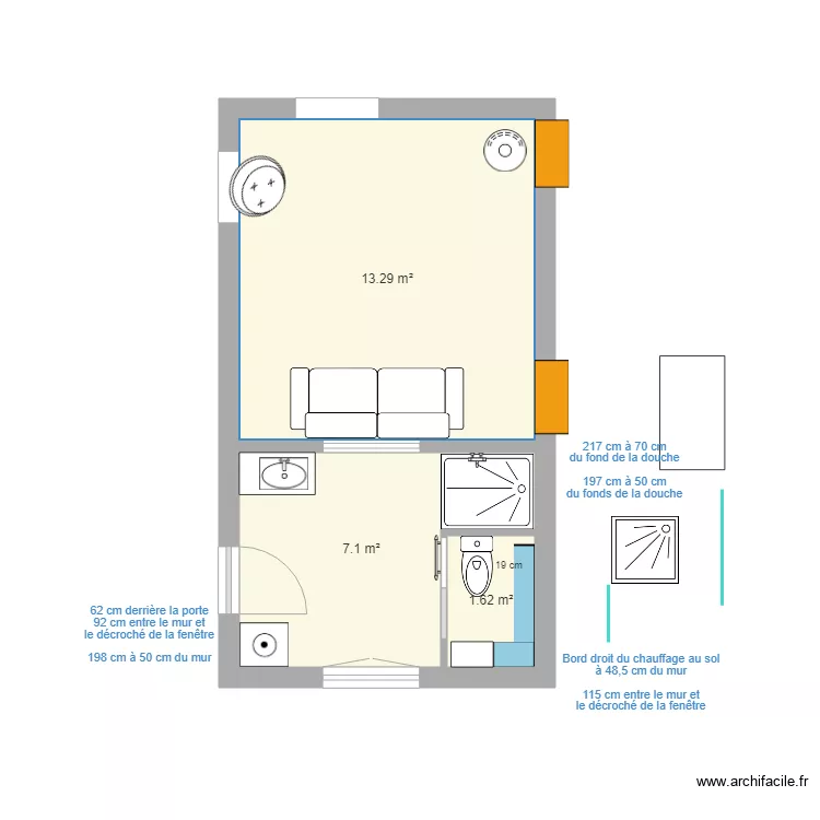 Grrr RdC 2023 - 10 (douche 110x90). Plan de Grrr RdC 2023 - 10 (douche 110x90). Plan de
