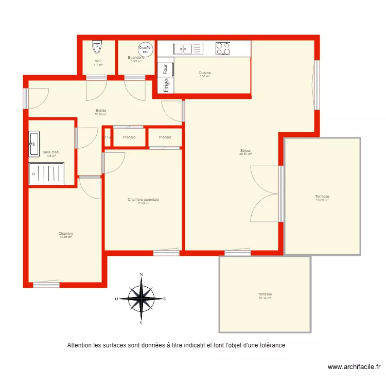 BI 3056 non c&ocirc;t&eacute;. Plan de 