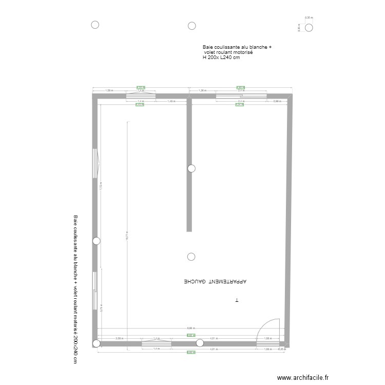 PLAN MESURE DE REL  APPARTEMENT GAUCHE . Plan de 0 pièce et 0 m2