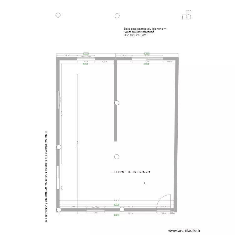 PLAN MESURE DE REL  APPARTEMENT GAUCHE . Plan de 