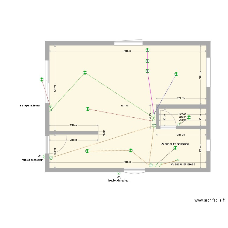 SAB ANTOINE ECLAIRAGE RDC. Plan de 0 pièce et 0 m2