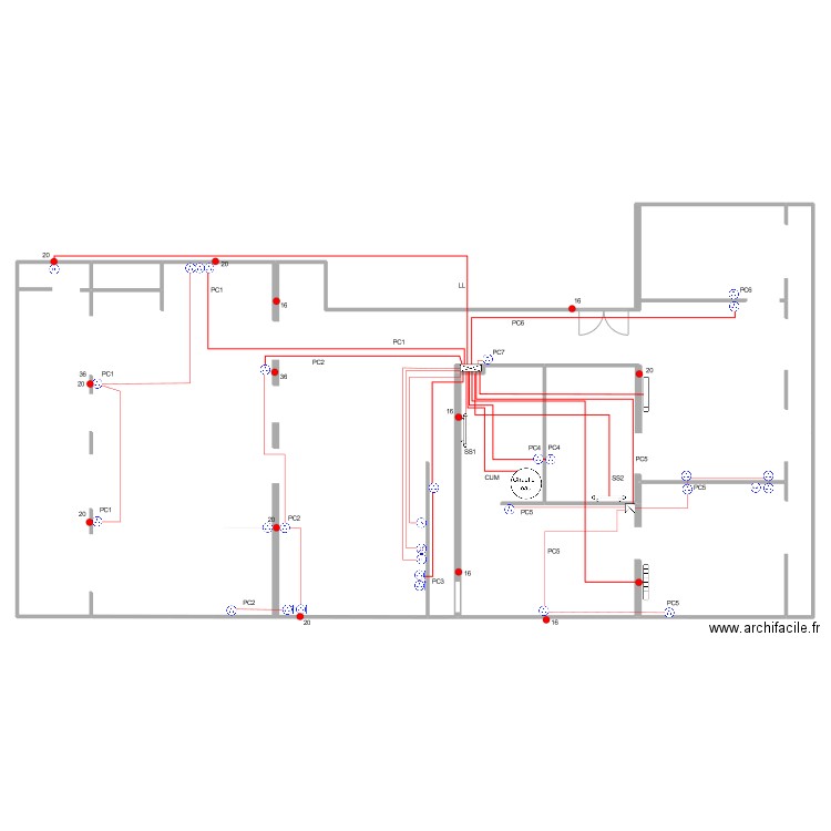 carlos prises. Plan de 3 pièces et 877 m2