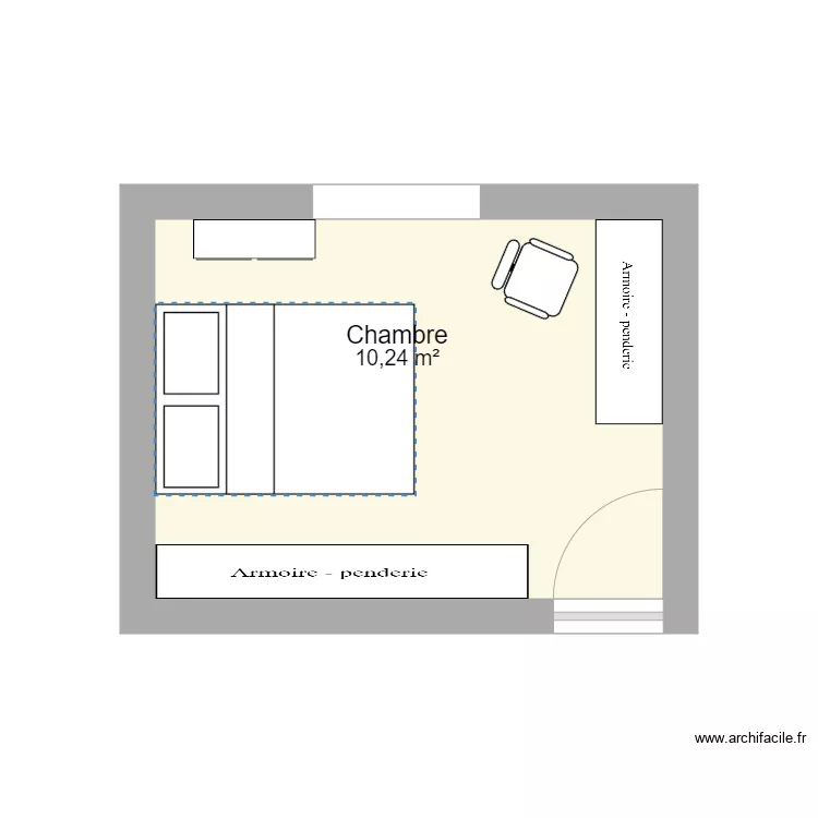 chambre m&ocirc;man. Plan de 