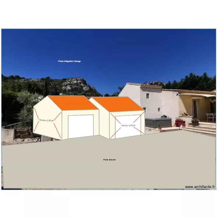 Photo int&eacute;gration du Garage. Plan de 