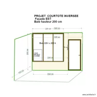 Declaration travaux projet fa&ccedil;ade EST invers&eacute;e COURTOTE baie 200 h