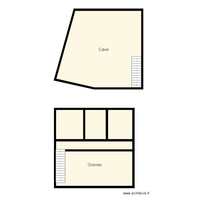 Croquis cave et grenier SCI PASG. Plan de 0 pièce et 0 m2