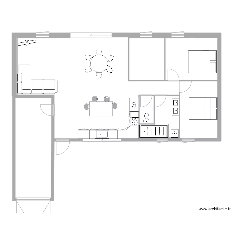 maison lunel 2. Plan de 