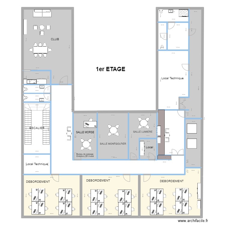 Plan Roquepine vDEF. Plan de 82 pièces et 1995 m2