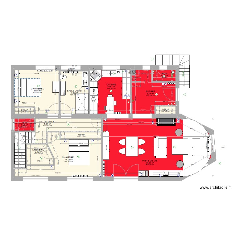 AIRE SUR l'ADOUR PROJET FUTUR FINAL. Plan de 28 pièces et 212 m2