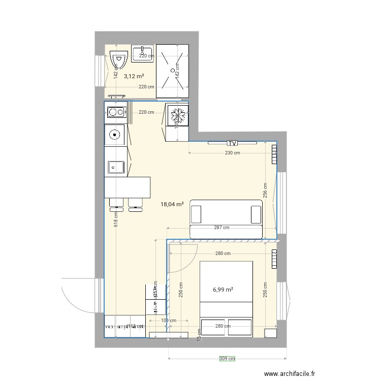 Villa Dancourt aménagé. Plan de 0 pièce et 0 m2